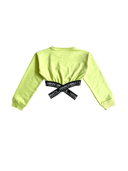 Felpa cropped cedro con logo per bambina Hinnominate 3645FY00358 CEDRO 