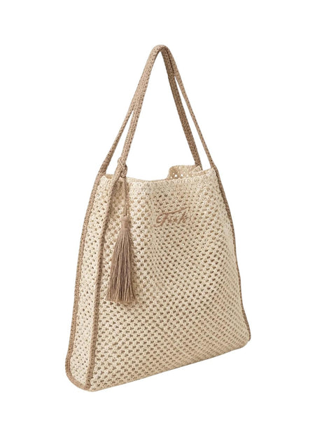Borsa rafia beige con logo F**K FA26-SW0004BG BEIGE 