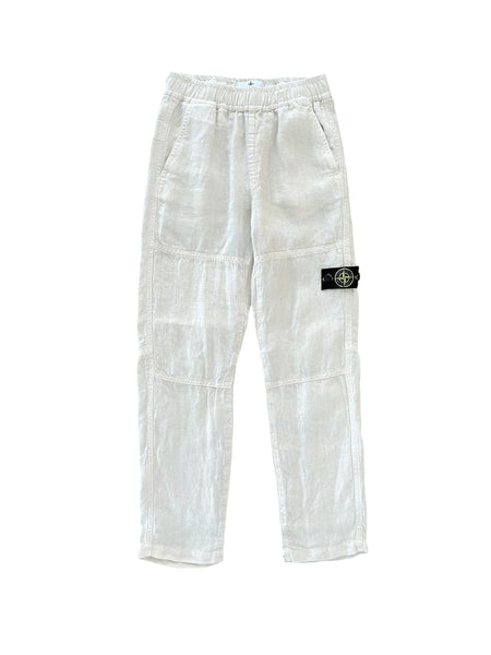 Pantalone in lino con logo per bambino Stone Island L1S163100001 S0145 V0097 