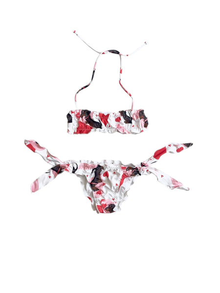Bikini con stampa all over per neonata e bambina Mousse kids LKCF130 BASSET 