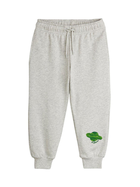 Pantalone grigio in felpa con ricamo per neonato e bambino Mini Rodini 2623012394 GREY 
