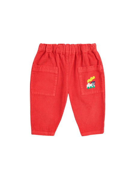 Pantalone rosso in velluto a coste per neonati Bobo Choses B225AB084 UNI 