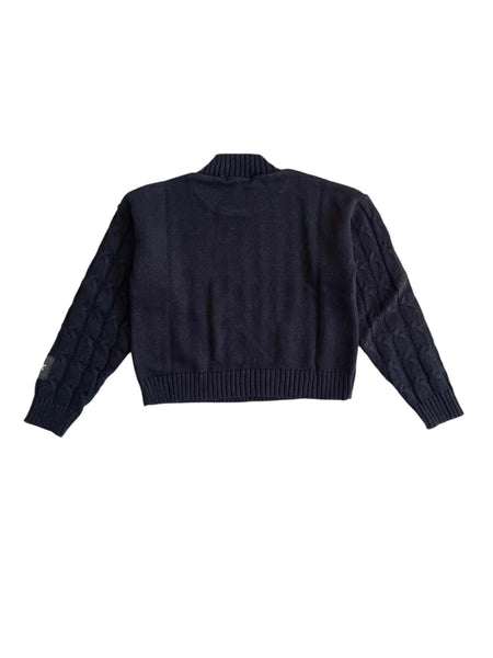 Maglione nero lavorato a trecce per bambina Hinnominate 3641WY00188 NERO 