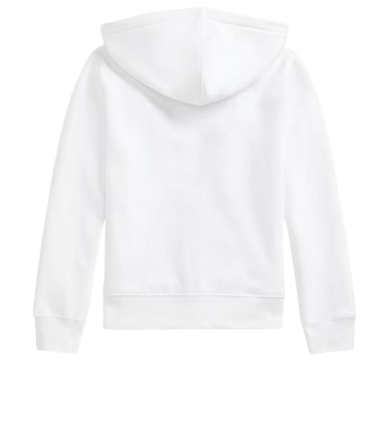 Felpa aperta bianca con logo per bambino Ralph Lauren Kids 323964134001 WHITE 