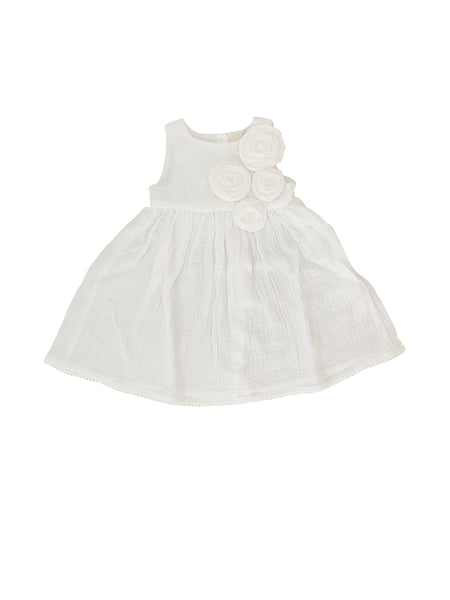 Abito panna con applicazioni per neonata Maperò M33230 PANNA 