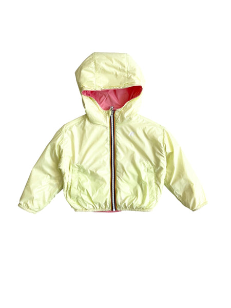 Giubbino reversibile rosa e giallo per neoanata e bambina K-WAY K41337W C0W 