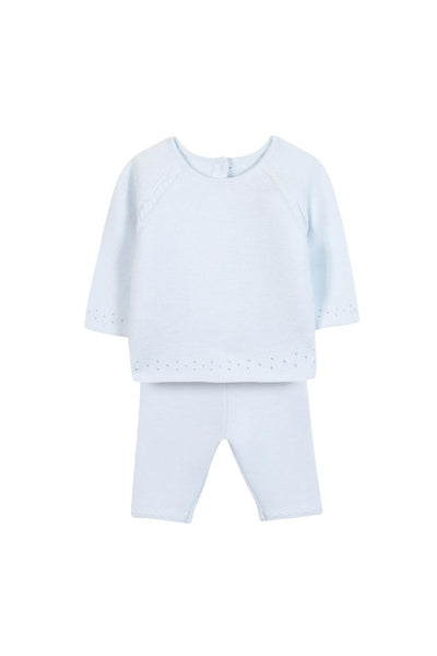Set in maglia cielo per neonati Tartine et Chocolat CC36010-41 CIEL 