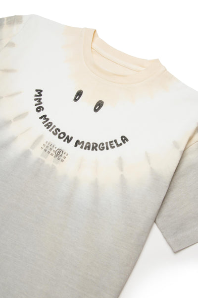 T-shirt tie-dye con logo per bambini MM6 Maison Margiela M61013 M6C46 