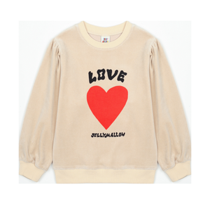 Felpa beige in ciniglia per bambina Jelly Mallow JM2520163 UNICA 