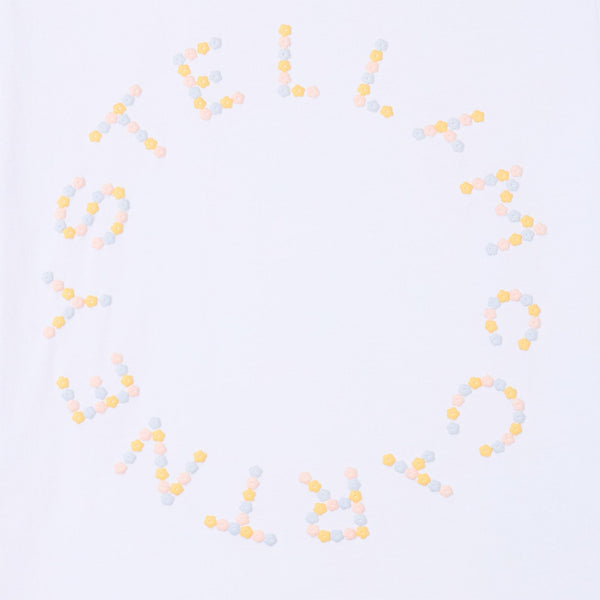 T-shirt bianca con logo per neonata e bambina Stella McCartney kids TY8C71 100 