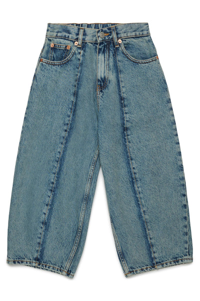 Jean balloon in denim blu medio per bambini MM6 Maison Margiela M60748 M601 