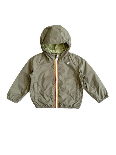 Giubbino reversibile verde oliva e pistacchio per neonati  e bambini K-WAY K61314W C40 