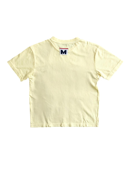 T-shirt gialla con logo per bambini Msgm S6MSJUTH059 MS075 