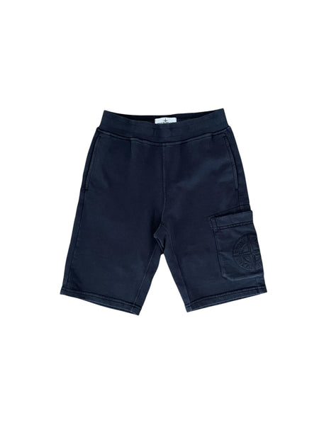 Bermuda in felpa blu con logo per bambino Stone Island L1S166200002 S0040 V0020 