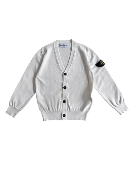 Cardigan latte con logo per bambino Stone Island L1S165100003 S00B2 V0001 