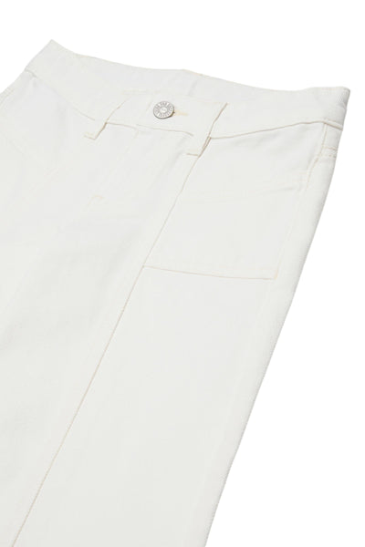 Jeans in denim bianco a zampa per bambina Diesel J02343 K141 
