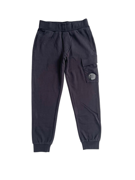 Pantalone cargo in felpa nero con logo per bambino C.P. Company CPP002-LCA69 60100 