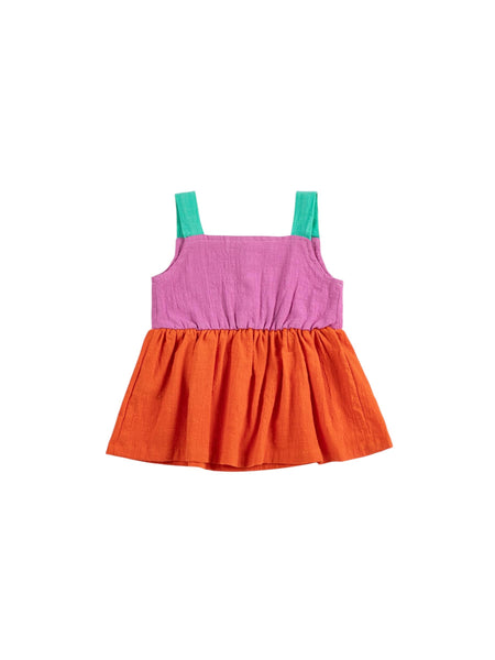 Abito color block multicolor con ricamo per neonata Bobo Choses B126AB092 UNI 