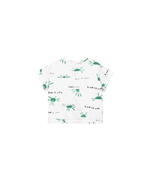 Serafino bianca con stampa all over per neonato Play up 1AS11053 E766N 