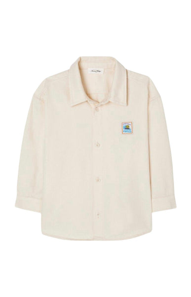 Camicia sabbia con logo per bambino American Vintage KTIR06A ECRU 