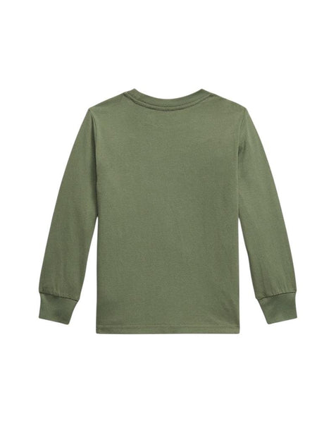T-shirt oliva con logo per neonato e bambino Ralph Lauren Kids 322854677101 OLIVE 