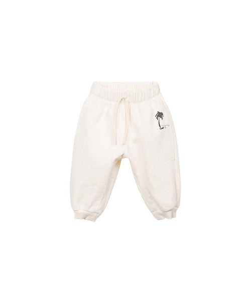 Pantalone in felpa panna con stampa per neonato Play up 1AS11602 P0088 