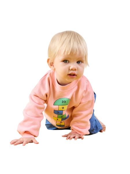 Felpa rosa con stampa per neonata Bobo Choses B225AB118 UNI 