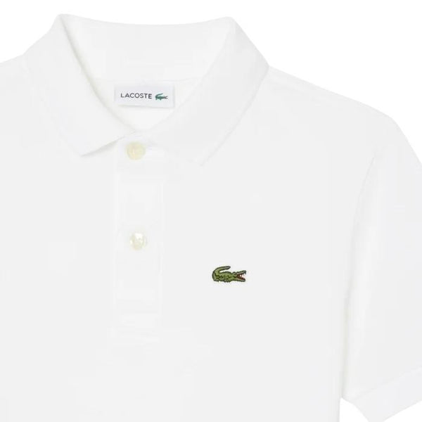 Polo bianca con logo per bambino Lacoste 947354 W8L 