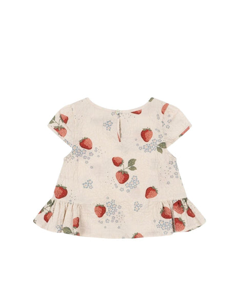 Blusa beige con stampa all over per neonata e bambina Konges slojd KS104651 MARMELADE 