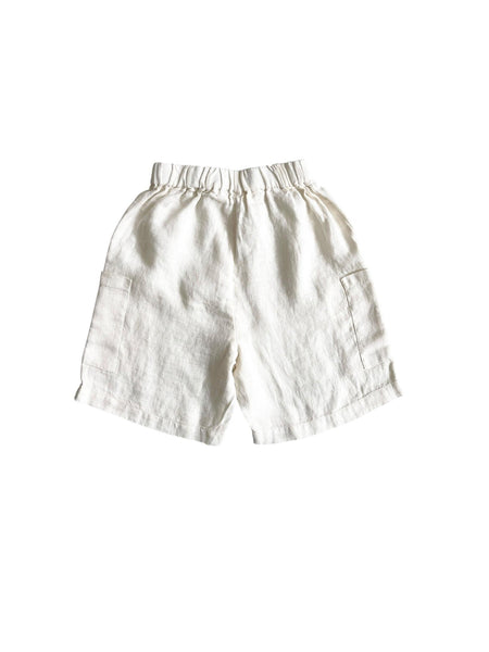 Bermuda in lino beige per neonato e bambino Babe & Tess 24.618078 49 