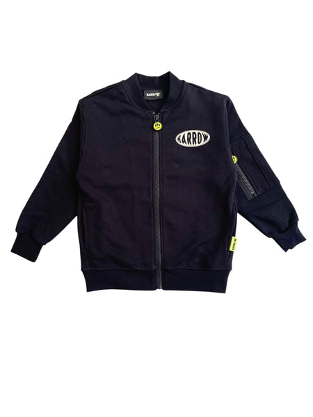 Felpa aperta nera con logo per bambini Barrow F5BKJUBO111 110 