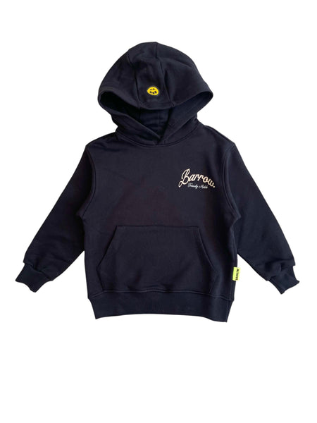 Felpa con cappuccio nera con logo per bambini Barrow F5BKJUHS102 110 