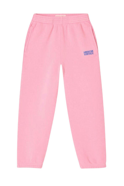 Pantalone in felpa rosa per neoanta e bambina American Vintage KIZU05B BARBE A PAPA 