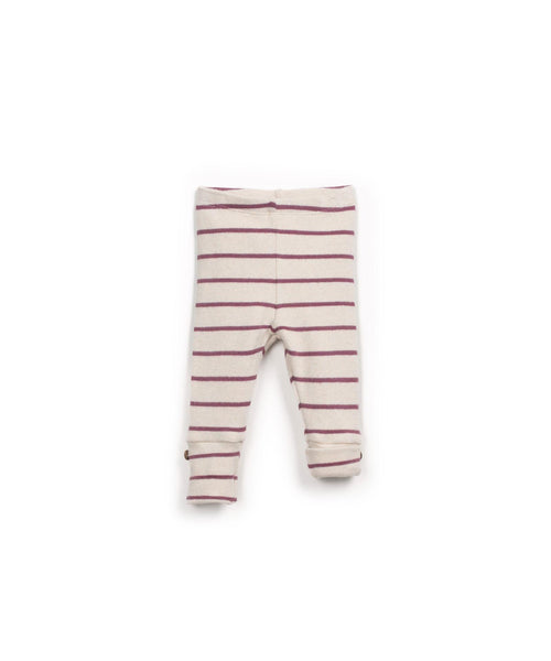 Leggings panna a righe melanzana per neonata Play up 2AR11652 R330P 