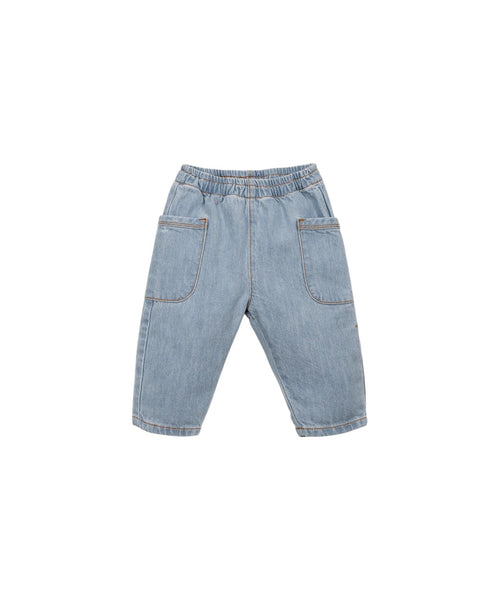 Jeans in denim blu medio per neonato Play up 1AS11607 D001 