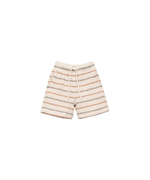 Bermuda in maglia beige a righe per bambino Play up 3AS11706 R367G 