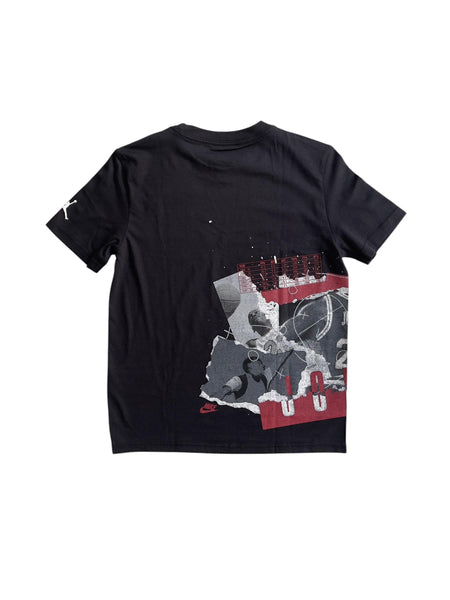 T-shirt nera con stampa per bambino Jordan 95F627 023 