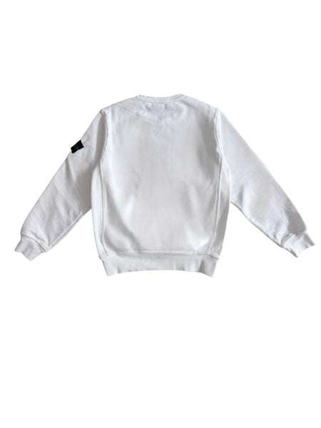 Felpa bianca con logo per bambino Stone Island L1S166100005 S0040 V0001 