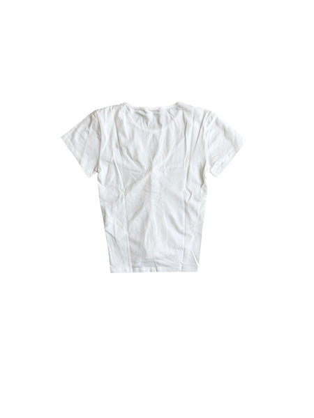 T-shirt bianca per bambina Lulù by Miss Grant LL4429 LATTE 