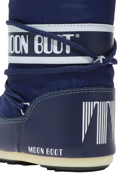 Stivale icon mini in nylon blu per neonati Moon Boot 80D1400430 F003 