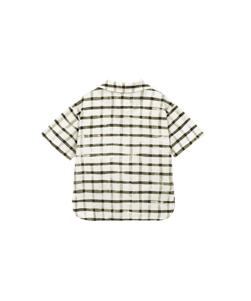 Camicia a quadri verdi per bambino Play up 3AS11253 E773N 