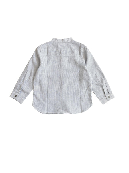 Camicia bianca a righe blu per neonato e bambino Zhoe & Tobiah OTL5 40 