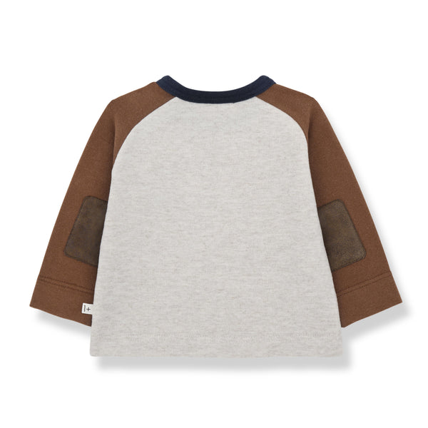 Maglia beige e castagna per neonato 1+ more in the family PAUL CASTAGNA 