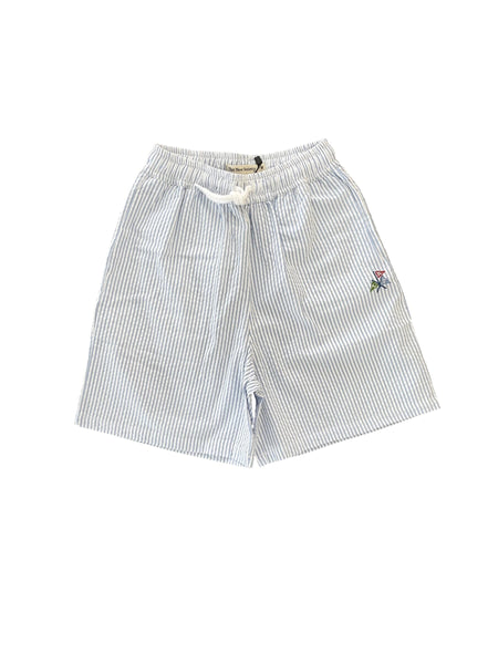 Bermuda a righe bianche e celesti per bambino The New Society ALMOND BERMUDA VISTA BLUE 