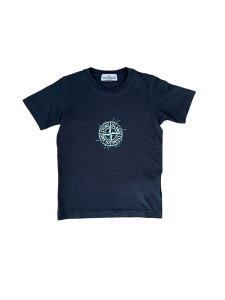 T-shirt blu con logo per bambino Stone Island L1S162100009 S0379 V0020 