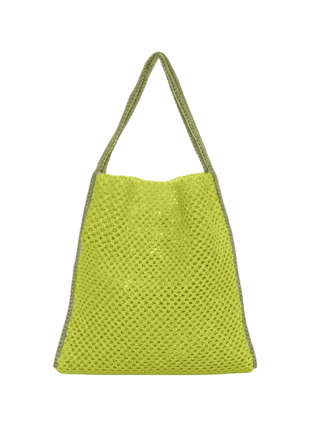 Borsa rafia lime con logo F**K FA26-SW0004LI LIME 