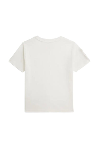 T-shirt bianca con logo per neonato e bambino Ralph Lauren Kids 322832907504 DECKWASH WHITE 