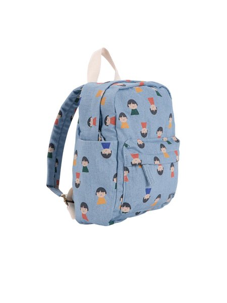 Zaino celeste con stampa all over per neonati e bambini Bobo Choses B225AH023 UNI 