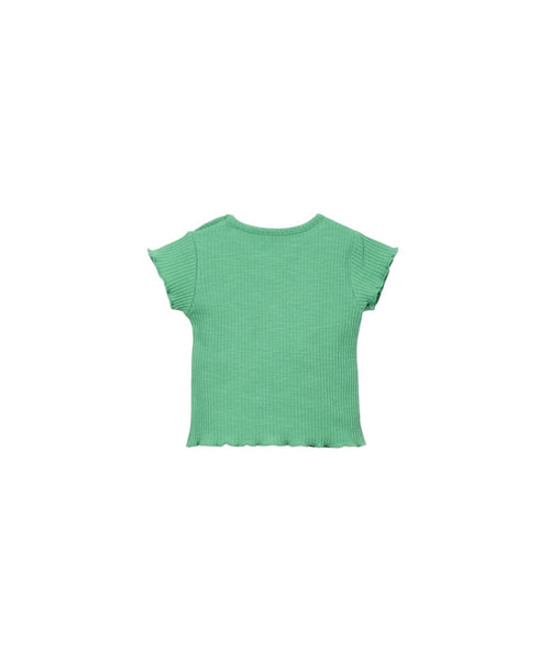 T-shirt a costine verde per neonata Play up 2AS10901 P7215 