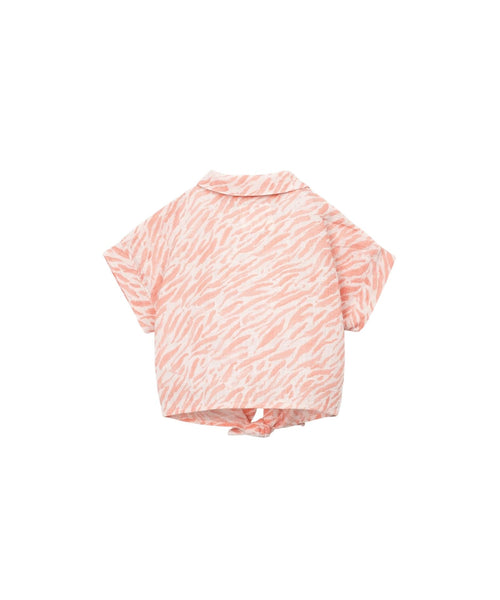 Camicia con stampa zebrata rosa per bambina Play up 4AS11251 E756P 